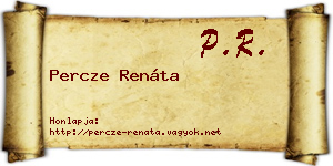 Percze Renáta névjegykártya